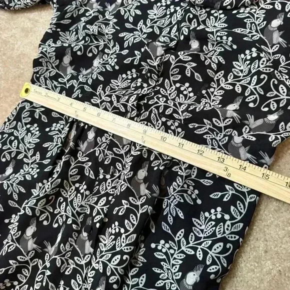 Boden Sylvia Shirt Dress Black Parrot Paradise Novelty Career Classy Twee Size 6 - Picture 13 of 15